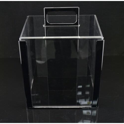 Good quality Portable poker chips suitcase large cases acrylic transparent Black base 1000 yards code 1000pcs clips coin boxes