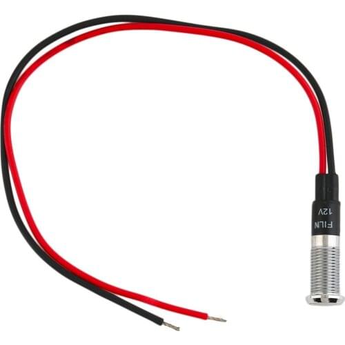 ICOCO Universal 12V 8mm LED Dash Pilot Panel Indicator Warning Light Lamp Car Boat Marine Truck Colorful Light