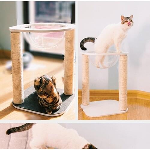Pet Toys, Double Pillar Bed Cat Furniture, Home Furnishing, Nest, Bed, Claw Pillar, Sisal Bowl Toy