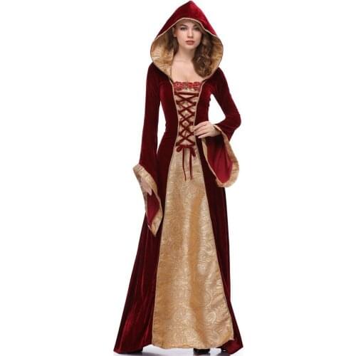 Carnival Halloween party sexy female renaissance medieval costume Princess Queen gown for women costumes woman retro fancy dress