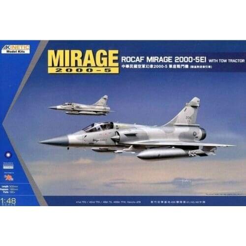 KINETIC K48045 1/48 ROCAF Mirage 2000-5Ei with Tow Tractor Model Kit
