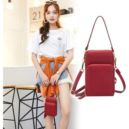 High Quality Wallet Cell Phone Purse Crossboby Bags For Women 2019 Korean Ladies Hand bag Women Red Small Messenger Shoulder Bag