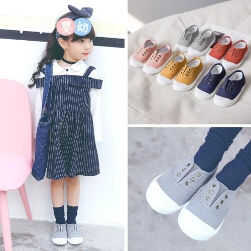 2021 Girls Boys Fashion Canvas Sneakers Toddler Canvas Shoes Kids Candy Colors Casual Sneakers Breathable Fashion Shoes SH19026