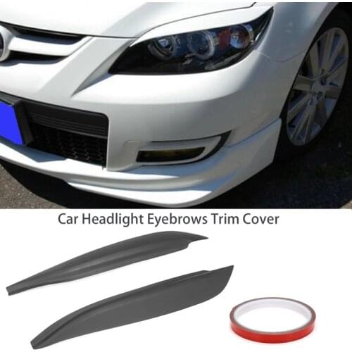 NEW-Car Headlight Eyebrows Eyelids Resin Stickers Trim Cover Headlight Lid for MAZDA 3 HATCHBACK & AXELA 2004-2009