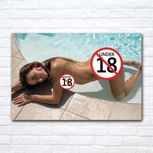 Sexy Beauty in the Swimming Pool Posters and Printed Wall Art Canvas Painting For Home Decor Bedroom Decoration