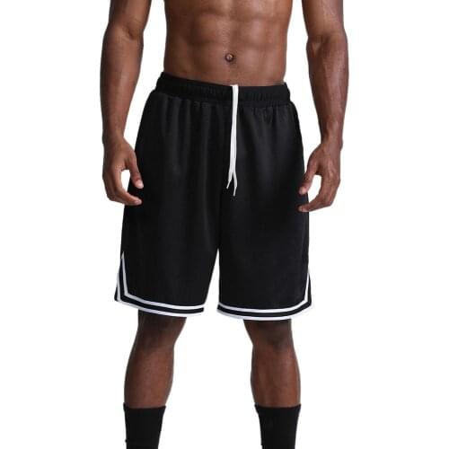 Basketball sports five shorts black red white Anti-pilling breathable quick-drying loose Fitness basketball five shorts