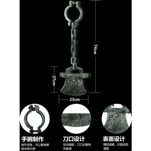 Props plastic toy Pirate Party Halloween Weapon Child Toy Products Ax Chain Skull Hook Performance Equipment Props Plastic