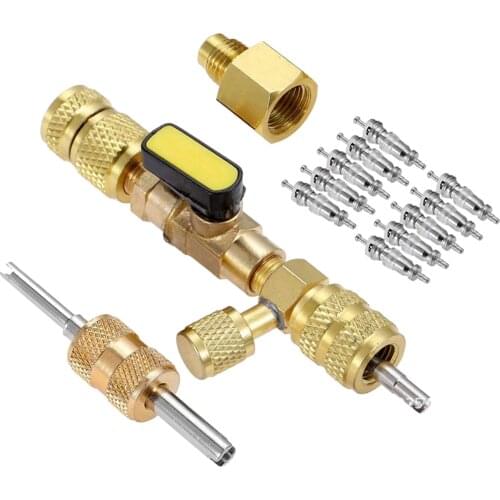 HVAC Valve Core Remover with Dual Size SAE 1/4 & 5/16 Port Removal Tool