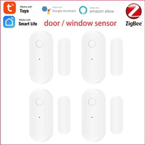 Tuya Wifi Smart Life Smart WiFi Door Sensor Window Sensor Door Magnetic Alarm Detector Independent Magnetic Sensor For Alexa