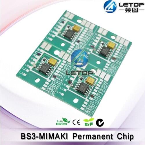 Inkjet printer mimaki cartridge chip BS3 permanent chip 1 set CMYK(chip look green or red (Random delivery)