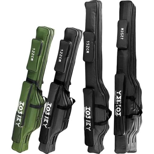 Portable Foldable Oxford Cloth Fishing Rod Carrier Pole Tools Storage Bag Case 60/100/122/150/152/182 CM