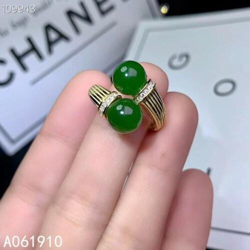 KJJEAXCMY boutique jewelry 925 sterling silver inlaid natural jasper gemstone popular female ring support test classic