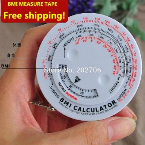 Factory outlet! Body Mass Index BMI Calculator BMI body measure tape with Retractable Tape Measure