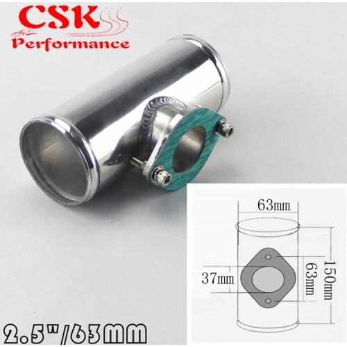 2.5" 63mm Type R RS RZ BOV Blow Off Valve Flange Adapter Polished Aluminum Pipe