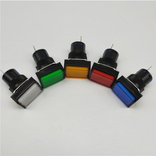 1Pcs 16mm Button switch Self lock / self reset 5A/250VAC NO+NC LA16-11J