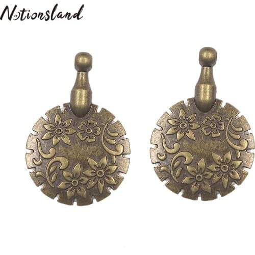 1pc High-quality Sewing Thread Cutter Pendant Round Shape Antique Bronze Safety Cutting Knife Line Tool DIY Sewing Accessories
