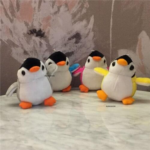 1X Color Random- , Little 7CM Approx. Penguin Plush Keychain , Cotton Stuffed TOY DOLL