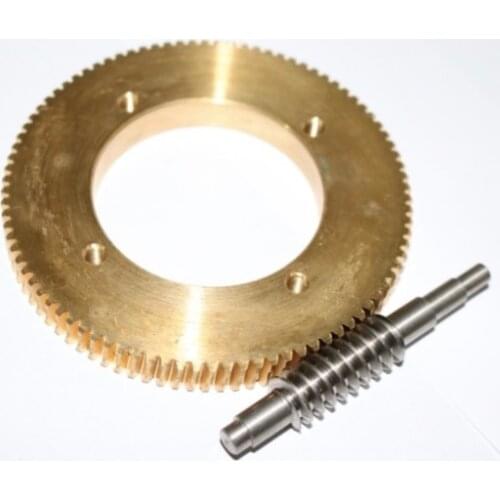 1rod+2worm gear . Gear diameter:93mm 1:90 ratio 1M 90T steel worm gear reduction gear