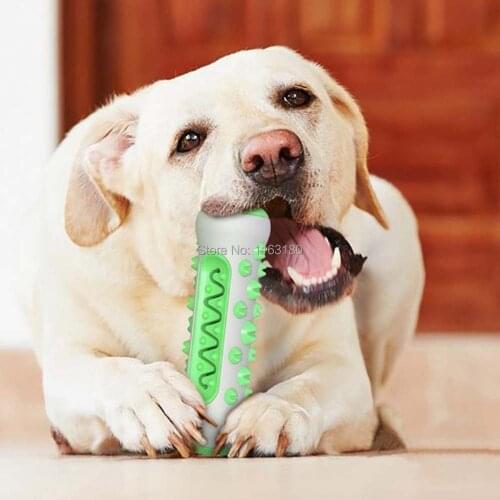 100 pcs/lot Pet Chew Resistance Bite Dog Toothbrush Teeth Cleaning Toys TPR Big Dogs Training Interactive Molar Toy