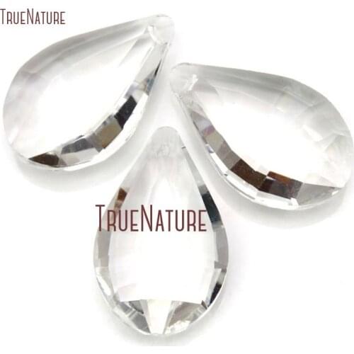 20Pcs Cheap Glass Crystal Pendant Faceted Tear Drop Pendant Online 48x30mm PM14956