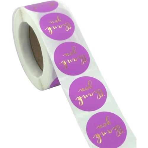 500pcs/roll Thank You Stickers Gold Foil Seal Label Scrapbooking Wedding Decoration Christmas Gift Stationery Sticker