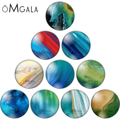Watercolor Art Paintings Line Stripe Patterns 12mm/14mm/18mm/20mm/25mm Round photo demo glass cabochon flat back Making findings