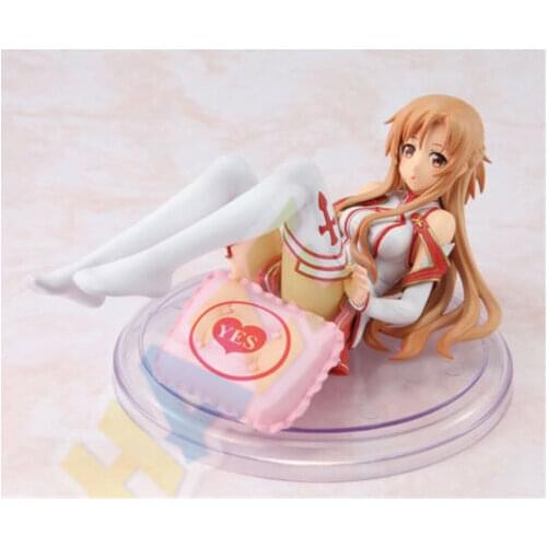 Anime Sword Art Online Yuuki Asuna Pillow Ver. 1/8 PVC Figure Model Toy No Box 16cm
