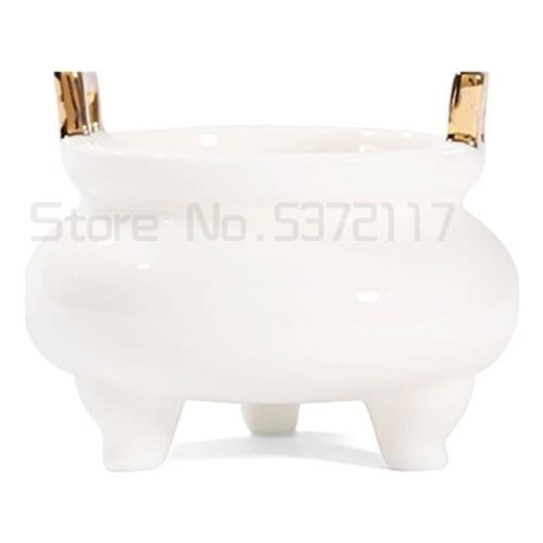 White Jade Incense Porcelain Stick Holder Thurible Creative Room Decor Smoke Diffuser Wierook Houder Holder AC50XL