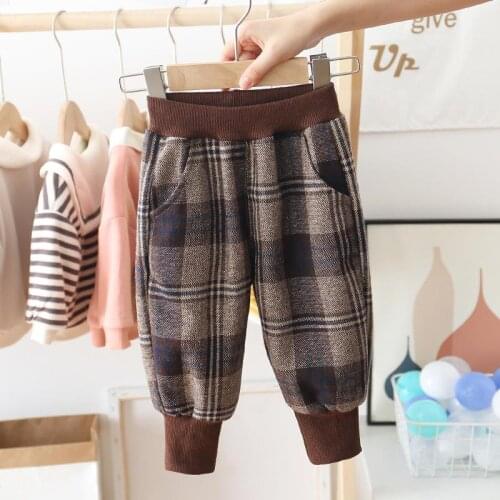 Kid Pants For Boys pencil Pant pllaid Autumn Kids Pants Casual Kids Clothes Teenage Boys Clothing For 4 6 8 12 14 Years