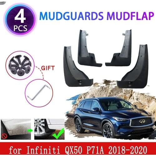 New 4PCS for Infiniti QX50 P71A 2018 2019 2020 Mudguards Mudflap Fender Mud Flaps Splash Front Rear Baffle Protect Accessories