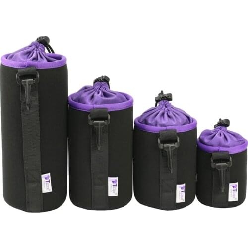 Black Photo Protective Soft Neoprene Short Fluff Case DSLR Camera Lens Pouch Protector Bag Soft Bags Case