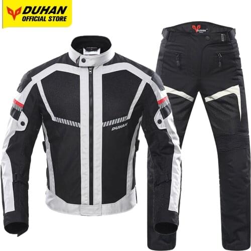 DUHAN Summer Motorcycle Jacket Motocross Elbow Protective Gear Mesh Fabric Waterproof Mountain Bike Cycling Breathable Jacket