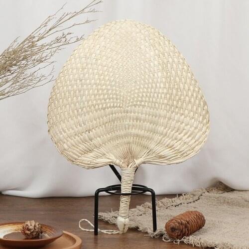 HOT SALE Cool Baby Mosquito Repellent Fan Summer Manual Straw Hand Fans Palm Leaf