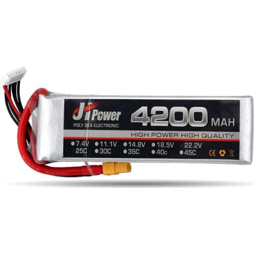JH Lipo-Battery 4200mAh 35C/105C 2S 7.4V 3S 11.1V 4S 14.8V 5S 18.5V 6S 22.2V High Rate Lithium Polymer Batteries for RC Boat Car