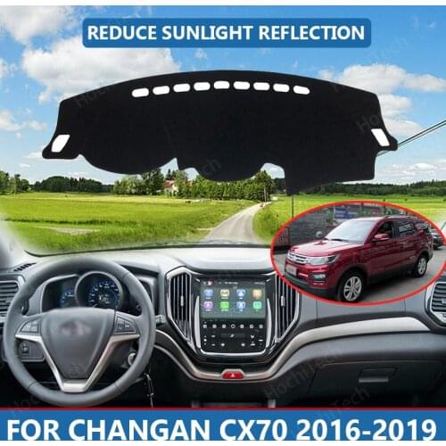 Right Hand Drive High Polyester Fiber Anti-UV Car Dashboard Cover Mat for Changan CX70 2016-2019 Cover
