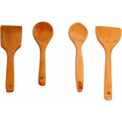 Rana Home 4'lü Wooden Spoon Spatula Scoop Set kitchen gadgets and accessories utensílios de cozinha посуда для кухни