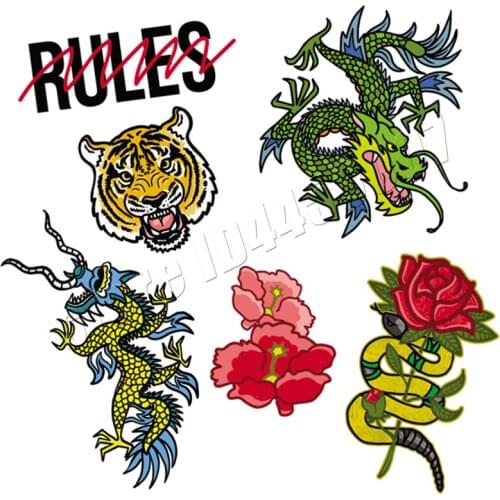 Patch Set Iron-On Transfers Animal Heat Transfer Clothing Deco New Design Badges Washable DIY Accessory Parches