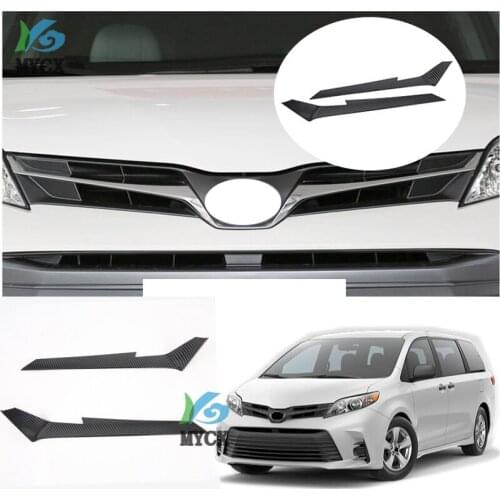 Car Sticker Body Cover Protection Light Frame Trim Racing Grid Grill Grille Molding 2pcs For Toyota Sienna 2015 - 2020
