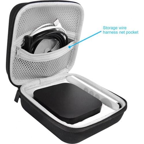 New Black Protective Bag Waterproof Pressure-resistant Large Space TV Set Box Hard Carrying Bag for Apple TV 4K Gen2