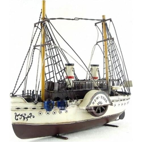New Boat Model 19th Century USA Mclean Sailboat Handmade Metal Ship Model Toy For Boys Gift Collection Free Shipping