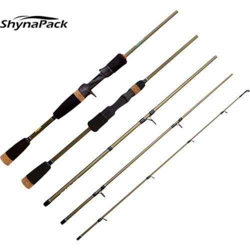 2021NEW 4 Sections Carbon Fishing Rod 1.8M 2.1M Lure Wt:5-22G Power Spinning/casting Carp Fishing Rod Travel Rod Fishing Tackle