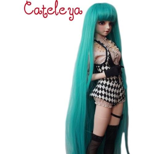 Cataleya BJD Wig High Temperature Fiber Series Long Straight Hair Neat Bangs 1/3 1/4 1/6 70cm Lengthened Doll Accessories