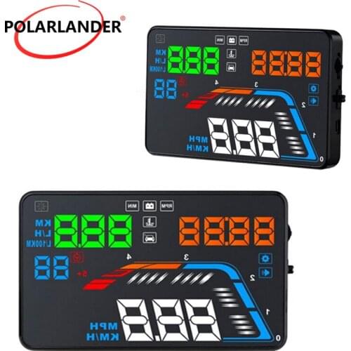 Head Up Display Car HUD OBD2 Driving Data Windscreen Projector 5.5'' Speedometer