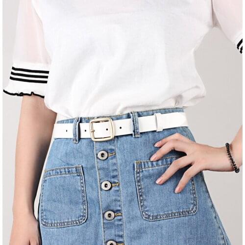 Belt Female Pin Buckle Decoration Elegant Simple Wild Student Retro Jean New Design Ladie Wide Belt Dress Jeans Belt Women