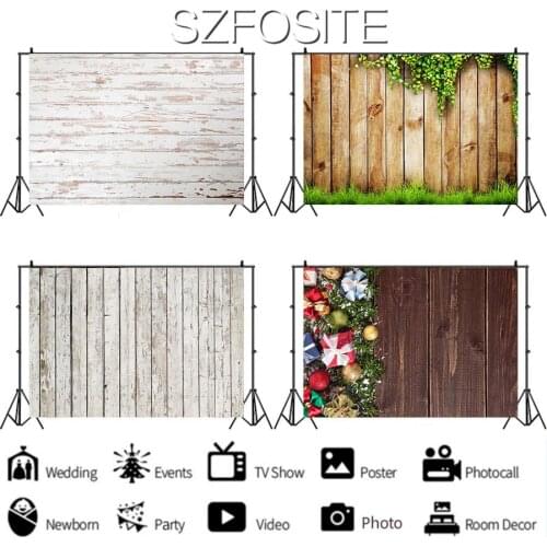 Retro Wood Grain Board Backdrop Shutterbug Enthusiast Live Broadcast Room Decoration Photography Photo Children Vinyl Background