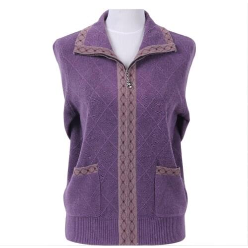 High Quality Wool Sweater Middle-aged and Elderly Womens Sweaters Knit Cardigan Autumn Winter Plus Size Zipper Jacket Tops 6XL