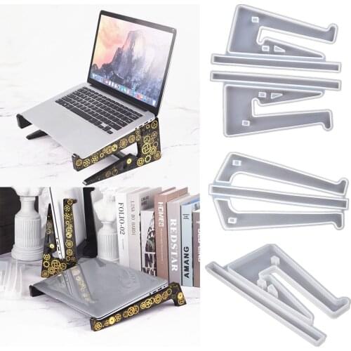 Handmade Computer Bracket Silicone Mold for DIY Crystal Handmade Resin Computer Storage Desktop Cooling Shelf Resin Mould