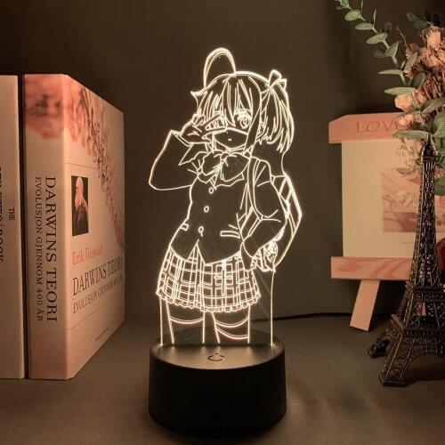 Rikka Takanashi Led Night Light for kid Bedroom Christmas Decor Nightlight Birthday Gift Anime 3d Table Lamp Rikka Love Chunibyo