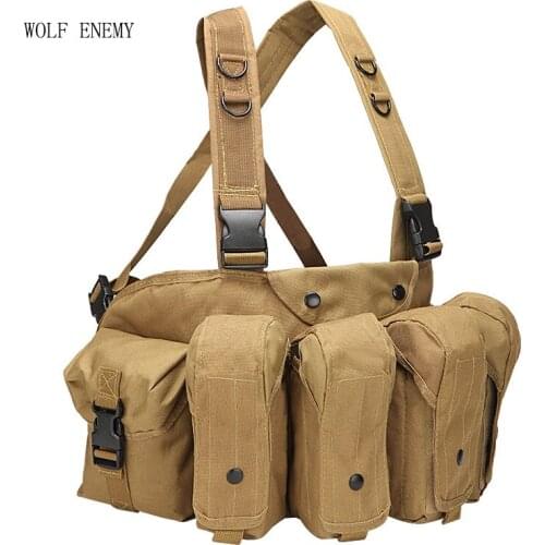 High Quality Outdoor Tactical Chest Rig Airsoft Hunting Vest Molle Pouch Simple Military ACU Tactical Vest with Magazine Pouch