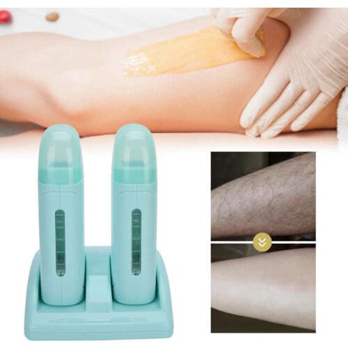 Hair Removal Wax Heaters Professional Double Wax Heater Warmer Hair Removal Wax Machine for Armpit Face Body Bikini Trimmer